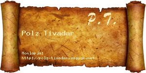 Polz Tivadar névjegykártya